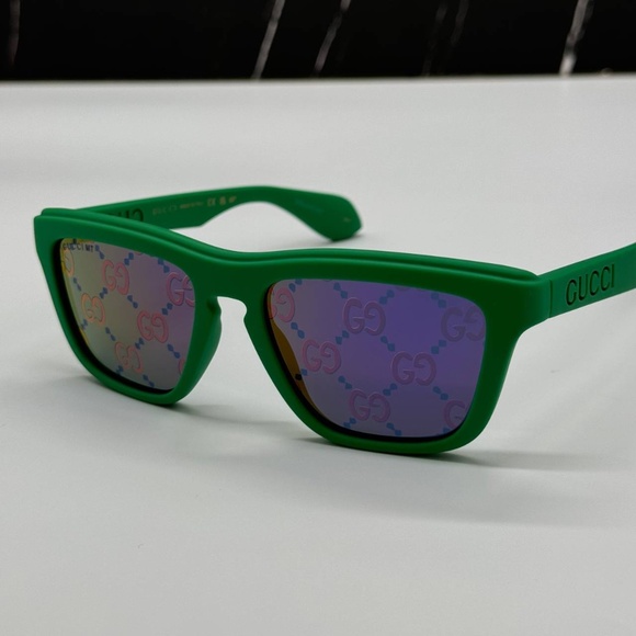 NEW GG1571S 004 GUCCI GREEN BLUE UNISEX GUCCI SUNGLASSES - Picture 1 of 14